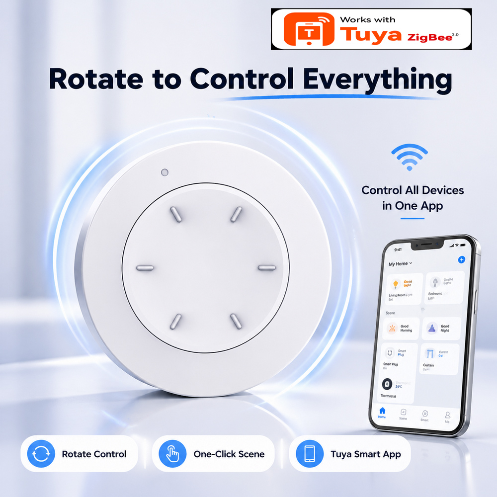 Home Automation Ideas - Interruptor Inteligente ZigBee com Botão Rotativo
